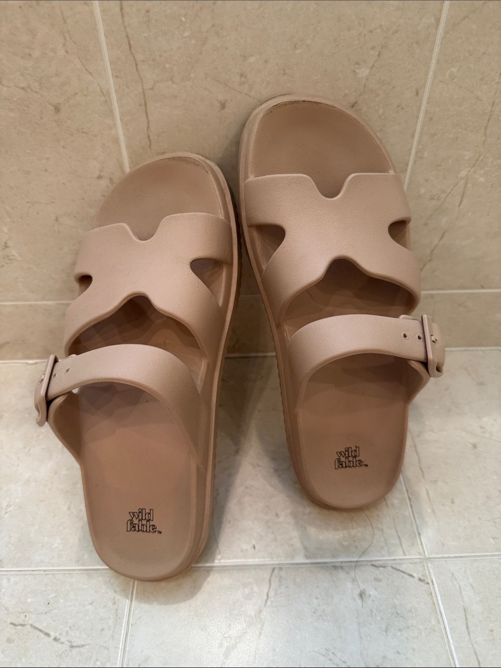 wild fable Blush Slide Sandals with Buckle